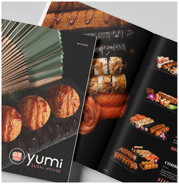Menu design for restaurants and businesses.