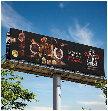 Outdoor advertising and visual communication materials.